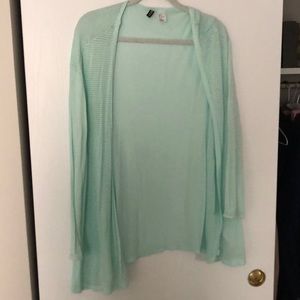 Mint, lightweight cardigan